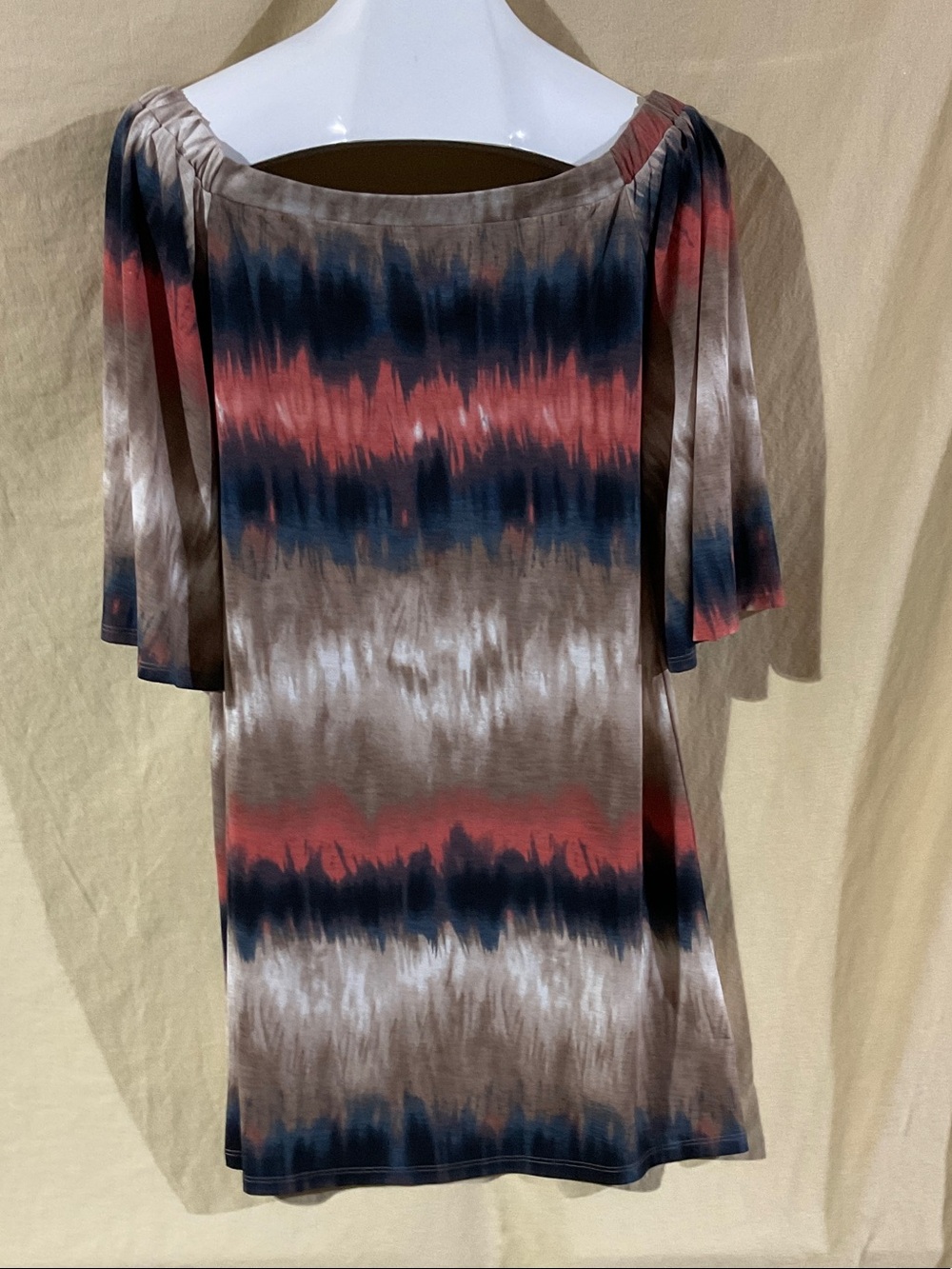 Veronica M Size M Multicolor Tie-Dye Boatneck Dress